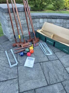 Vintage Sportcraft 6-Player Croquet Set Complete New Old Stock With Case